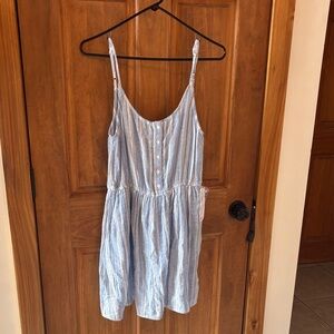 Blue Striped Summer Dress w/pockets BNWT
